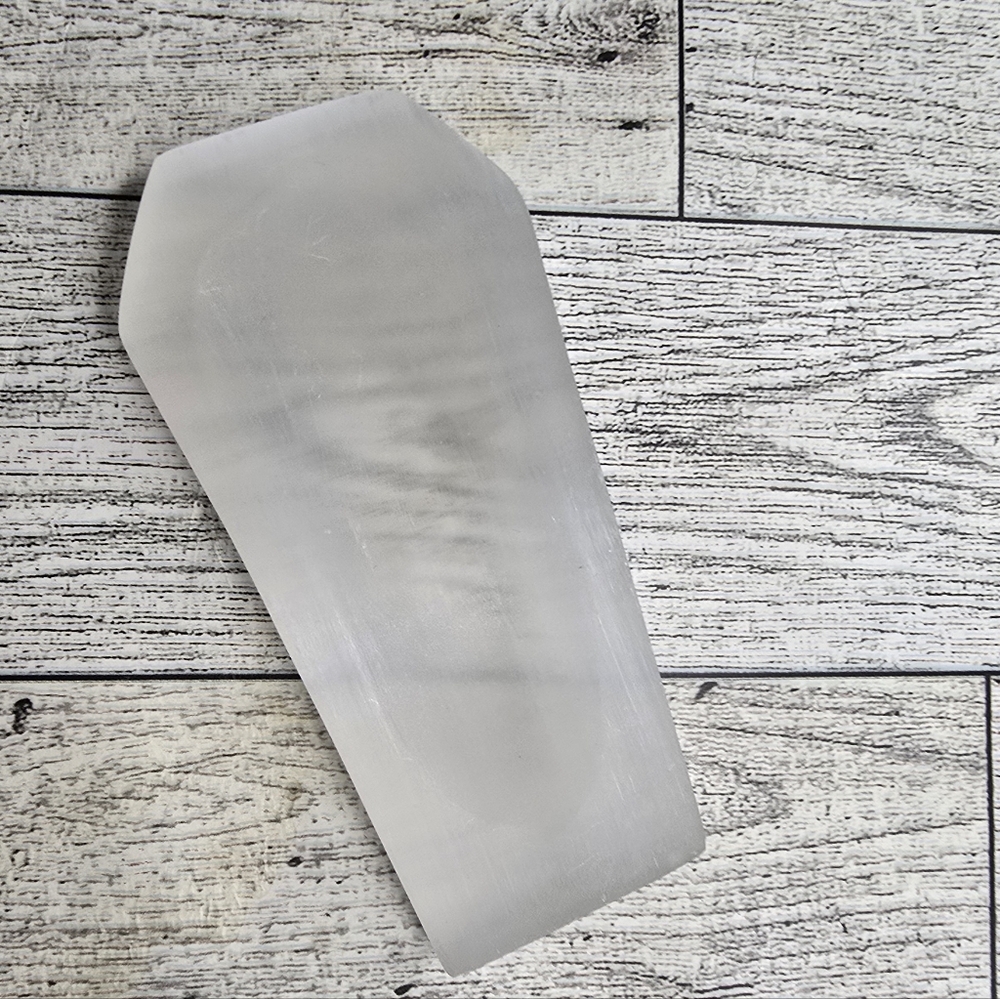 Feldspar Selenite Coffin Trinket Dish
